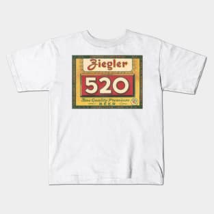 Ziegler 520 Beer Retro Defunct Breweriana Kids T-Shirt